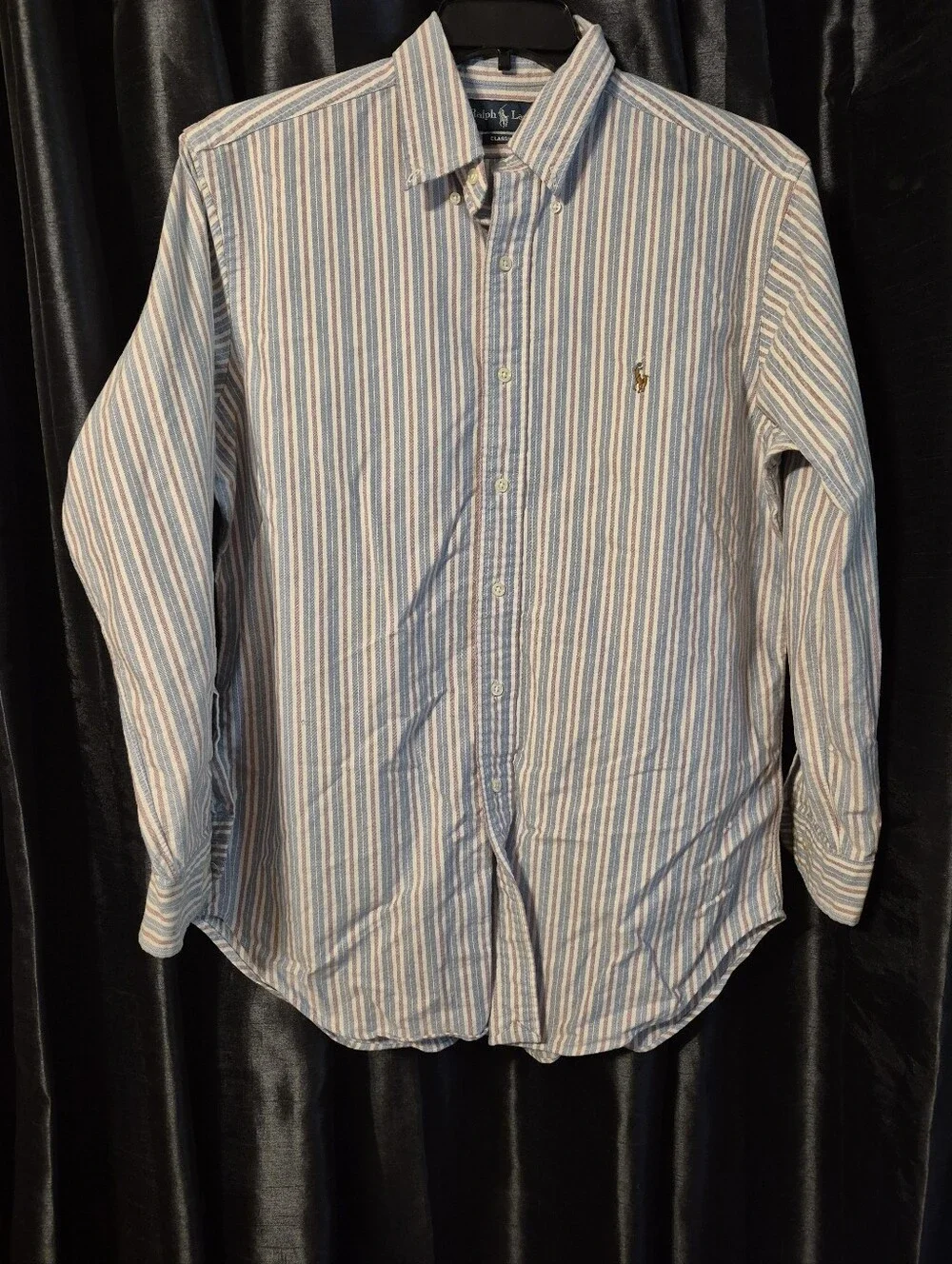 Ralph Lauren Striped Classic Fit Shirt in Navy, Red, White